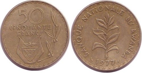 Ruanda rwanda franken 1977 - rwanda,