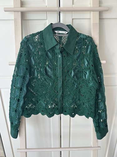 Zara bluse oberteil grün - bluse,