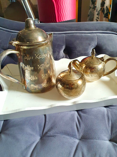 Versilbertes kaffee service - versilbertes, kaffee-service