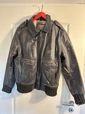 Vintage Leder Bomberjacke Herren Größe L – braun – Patina – Fliegerjacke