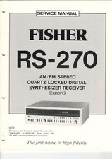 FISHER - RS-270 - Service Manual Schaltplan für Receiver - B6938