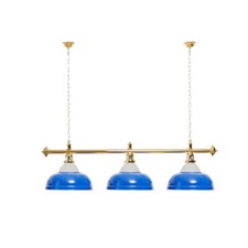Billardlampe 3 Schirme blau