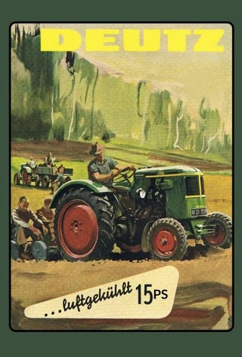 Blechschild 20x30 deutz - deutz, diesel