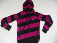 ZIMTSTERN schöne Fleecejacke Bockstreifen pink schwarz Gr. S TOP NB819