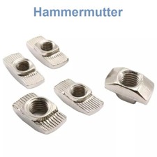 Hammermutter Nutenstein - 20 30 40 Aluprofil Nut 6 8 M4 M5 M6 T-Nut