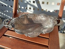 ~1900 Jugendstil Schale Blumen Dekoration Henkeln Künstlerentwurf ? 40x25cm