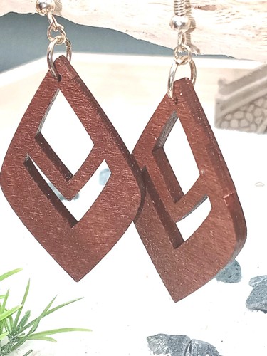 Holz ohrstecker earing - holz,