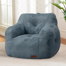 Cozy Blue Grey Bean Bag Chair