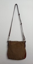 GIANNI CHIARINI Tasche Crossbody Braun Leder Wildleder 3 Reißverschlüsse
