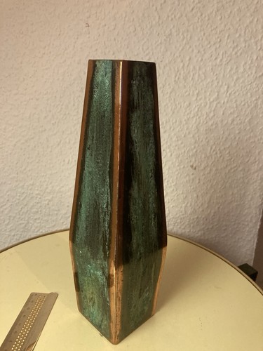 Vintage brutalist kupfer vase - vintage,
