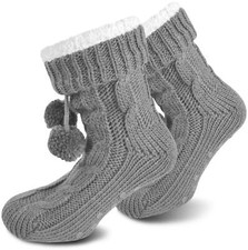 Bommel-Strick-Kuschelsocken