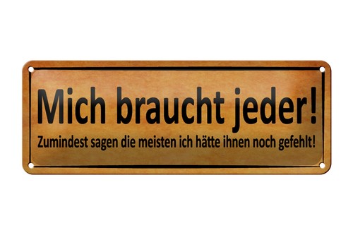 Blechschild 27x10cm mich - blechschild,