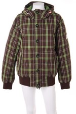 THINK PINK Daunen-Jacke Karo Kapuze L chocolate apfelgrün