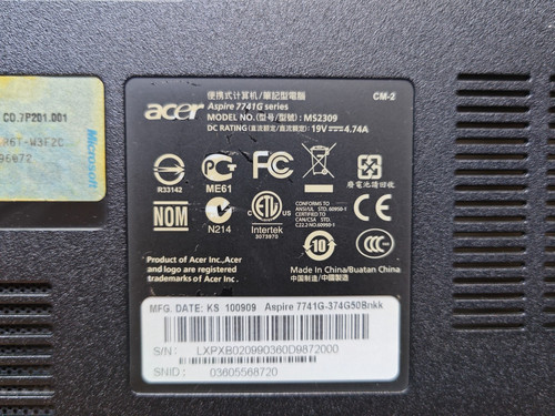 Acer aspire 7741g - aspire, ersatzteile