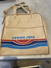 Vintage 1980s Retro Travelite Canvas Pan-Am Airlines Flight Shoulder Bag