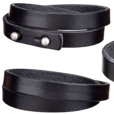 Wickelarmband aus Vollrindleder 10MM 2fach Wicklung mit Verschlussschraube