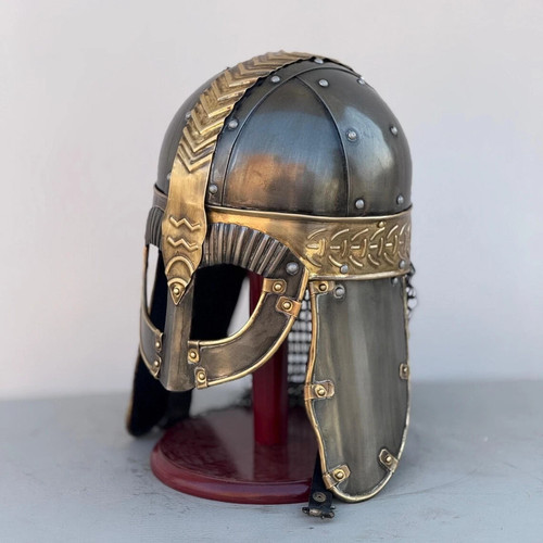 Gjermundbu viking helmet with - helmet,