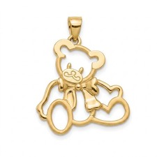 14k Gelbgold Teddybär