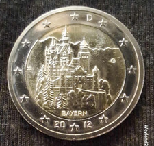 2 Euro Gedenkmünze 2012 Deutschland (G) *Bayern Neuschwanstein * UNZ