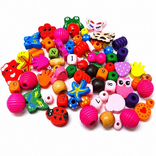 Holzperlen mix bunt kinder - mix,