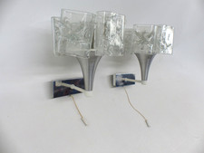 Paar Doria Wandlampen Ice Glas