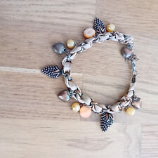 Armband braun Charm Perlen