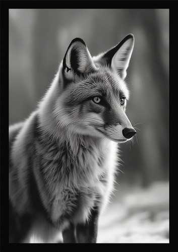 Dramatischer fuchs gerahmtes - fuchs,