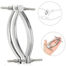 Edelstahl Verstellbarer Frauen Pussy Spreizer Bondage Klemme Offener Stimulator 