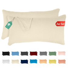 Kissenbezug Kissenhülle 2er Set Jersey Baumwolle 40x40 40x60 40x80 40x145 80x80