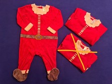 2 Einteiler/Strampler „Weihnachtsmann“, Baby Club, Gr. 86