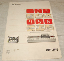 PHILIPS VIDEO2000 VIDEORECORDER VR2022S BEDIENUNGSANLEITUNG von 80er JAHRE