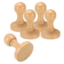 45mm Stempel Holz Runder Griff, 5er Pack Holzknöpfe Stempelhalter Schubladengri