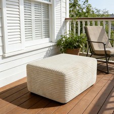 Beige Modular Ottoman 37”