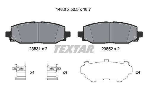 Textar bremsbelagsatz - textar,