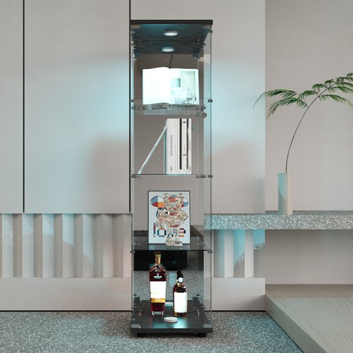 Hartglas vitrine led - vitrine,