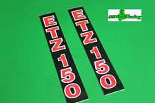  2 Aufkleber Telegabel Holm rechts und links für Motorrad MZ ETZ 150 rot schwarz