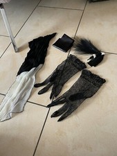 antiker Hutfeder Netzhanschuhe