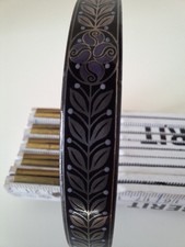 Michaela Frey, Stahlreifen, Emaille mit eingebranntem Feinsilberdekor, 9mm breit