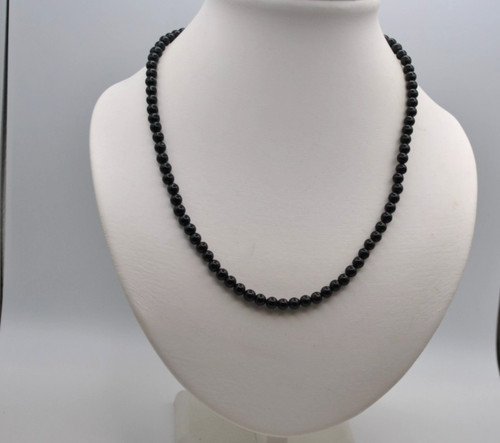 Schwarz onyx halskette mit - schwarz,
