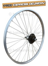 26 Zoll HINTEN Mountainbike / Radrad + 7 Gang Shimano Freilauf Silberlegierung