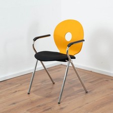 VS Möbel Besucherstuhl - Rückenlehne Holz orange