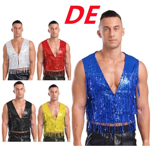 Herren pailetten weste - pailetten,