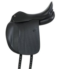 Baumloser VSD Sattel 1148 aus Leder, mit  Klettkissen wechselbares Kopfeisen