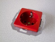 KOPP Steckdose ohne Kinderschutz EUROPA karmin-rot UP Unterputz Schutzkontakt