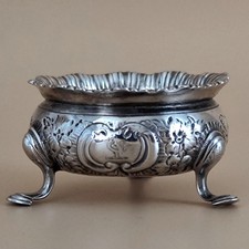 Antike Saliere - Gewürzgefäß, 925 Sterling Silber, London 18.Jahrhundert
