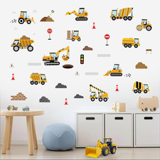 Wandtattoo Bagger Fahrzeuge Baustelle Traktor Auto