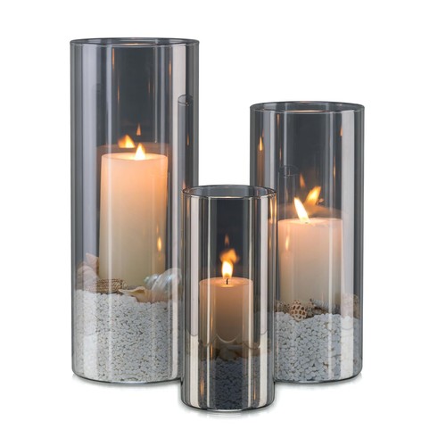 Windlicht set 3er glaszylinder - set,