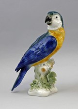 9942475-d Wagner&Apel Porzellan Figur Ara Papagei blau gelb H22cm