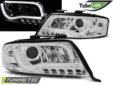 Scheinwerfer LED Tagfahrlicht Optik für Audi A6 C5 4B 01-04 Chrom LTI B-Ware*