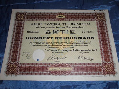 Historische aktie kraftwerk - ,